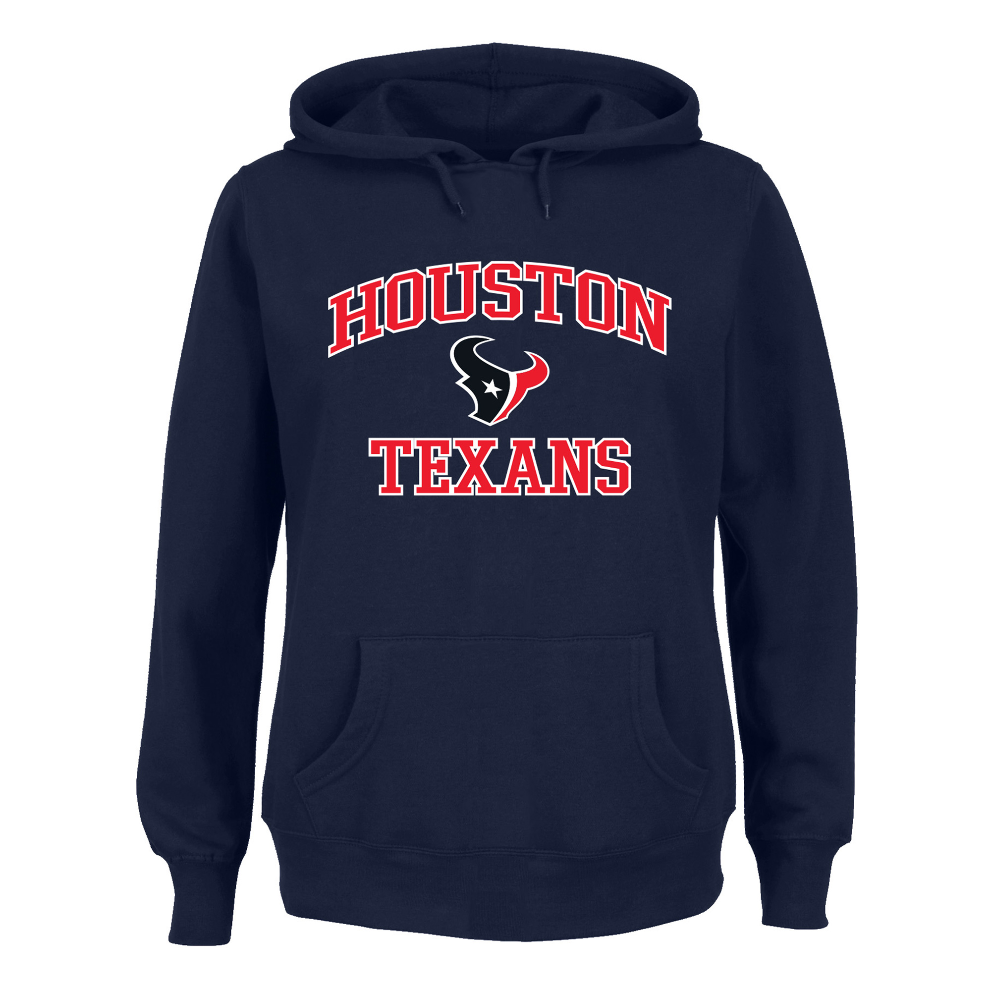 Women's Fanatics Navy Houston Texans Plus Size Heart & Soul Hoodie