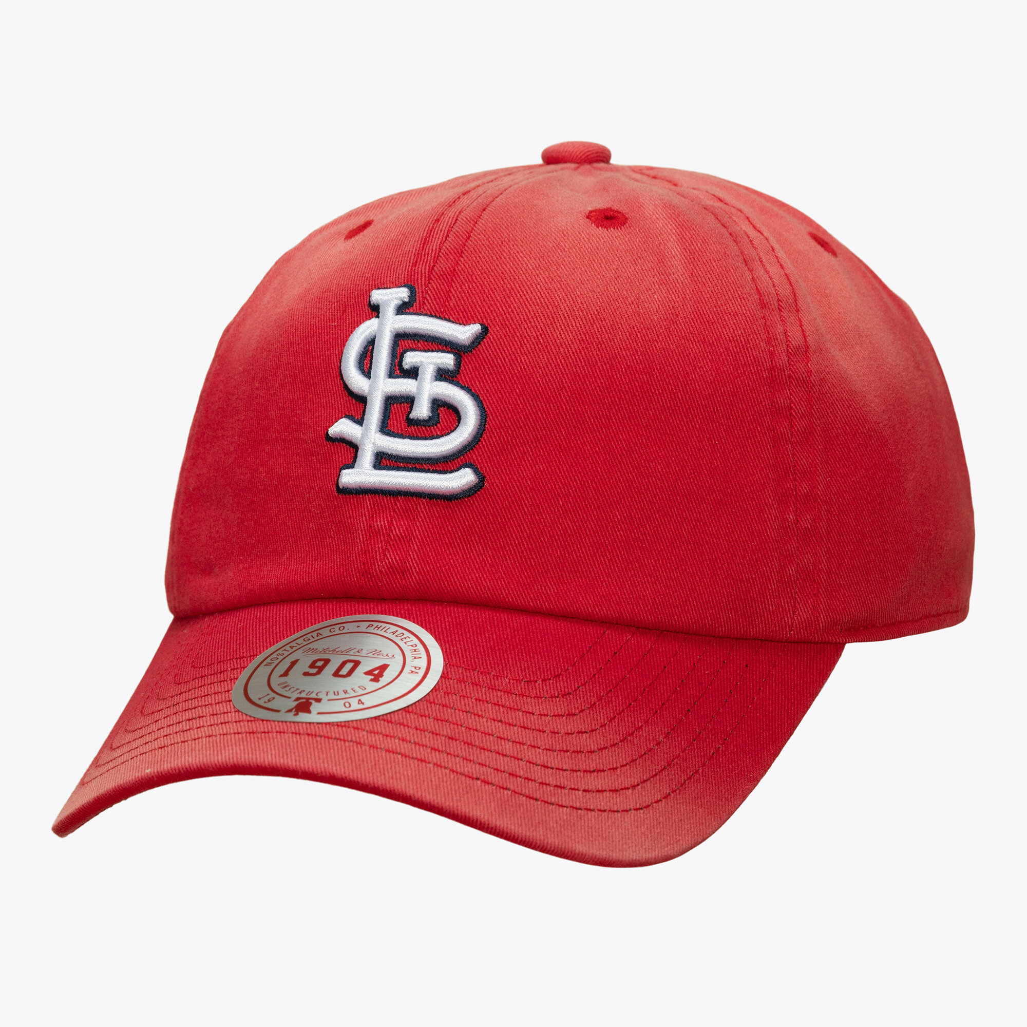 Unisex Mitchell & Ness Red St. Louis Cardinals 1904 Soft Wash Adjustable Hat