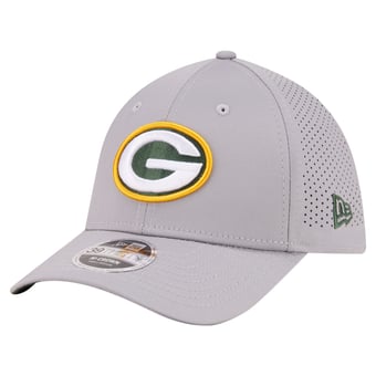 Men's New Era Gray Green Bay Packers 39THIRTY M-Crown Stretch Hat