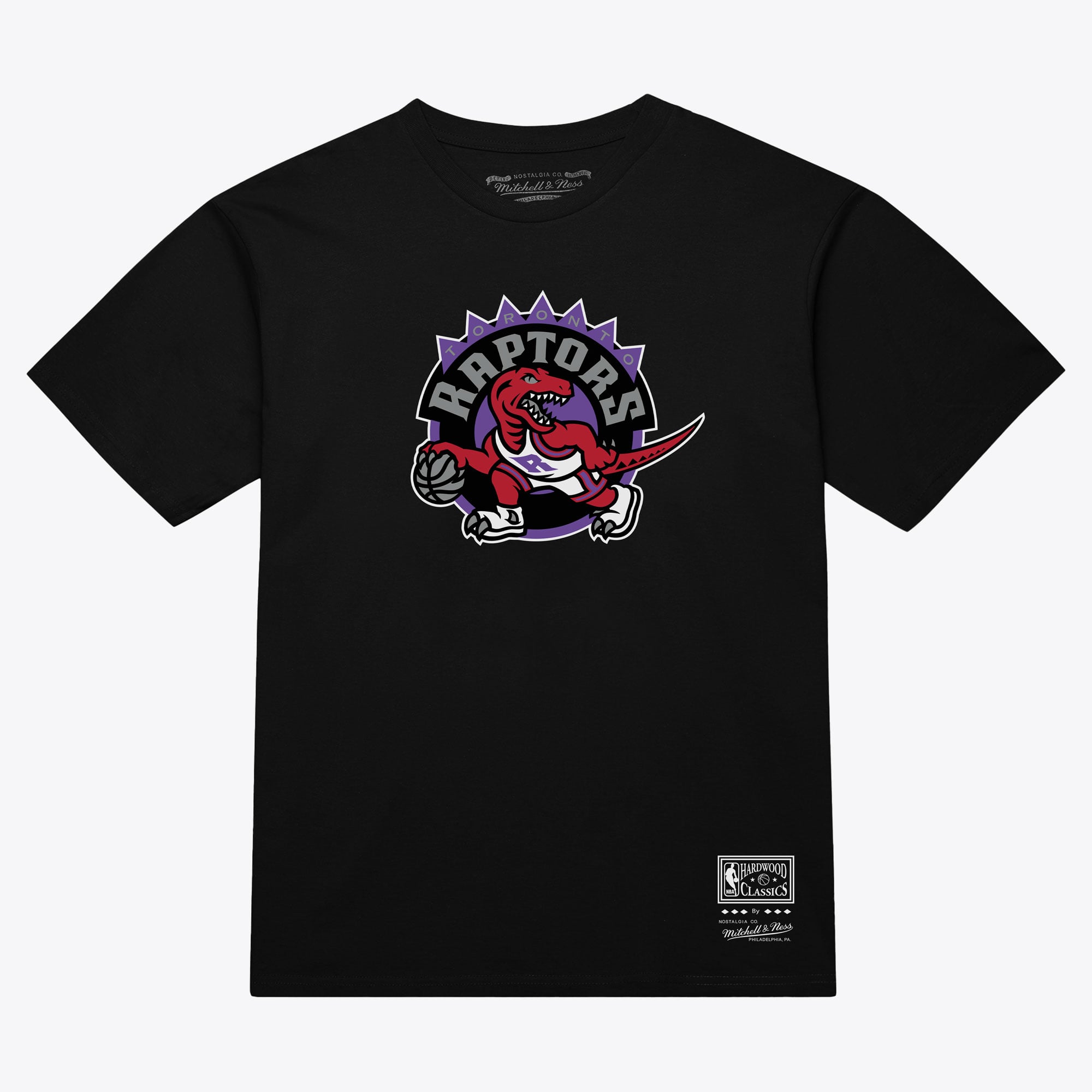 Unisex Mitchell & Ness  Black Toronto Raptors Hardwood Classics Arch T-Shirt