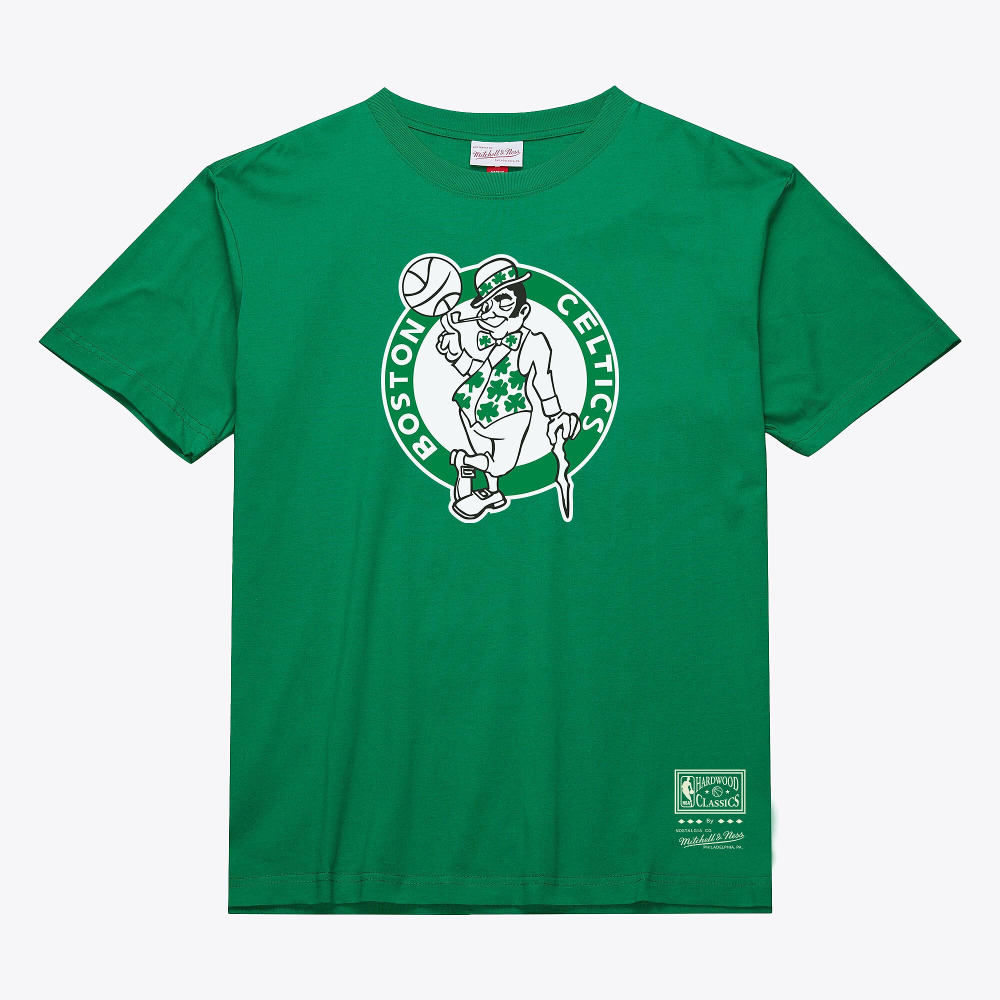 Unisex Mitchell & Ness Kelly Green Boston Celtics Hardwood Classics Arch T-Shirt