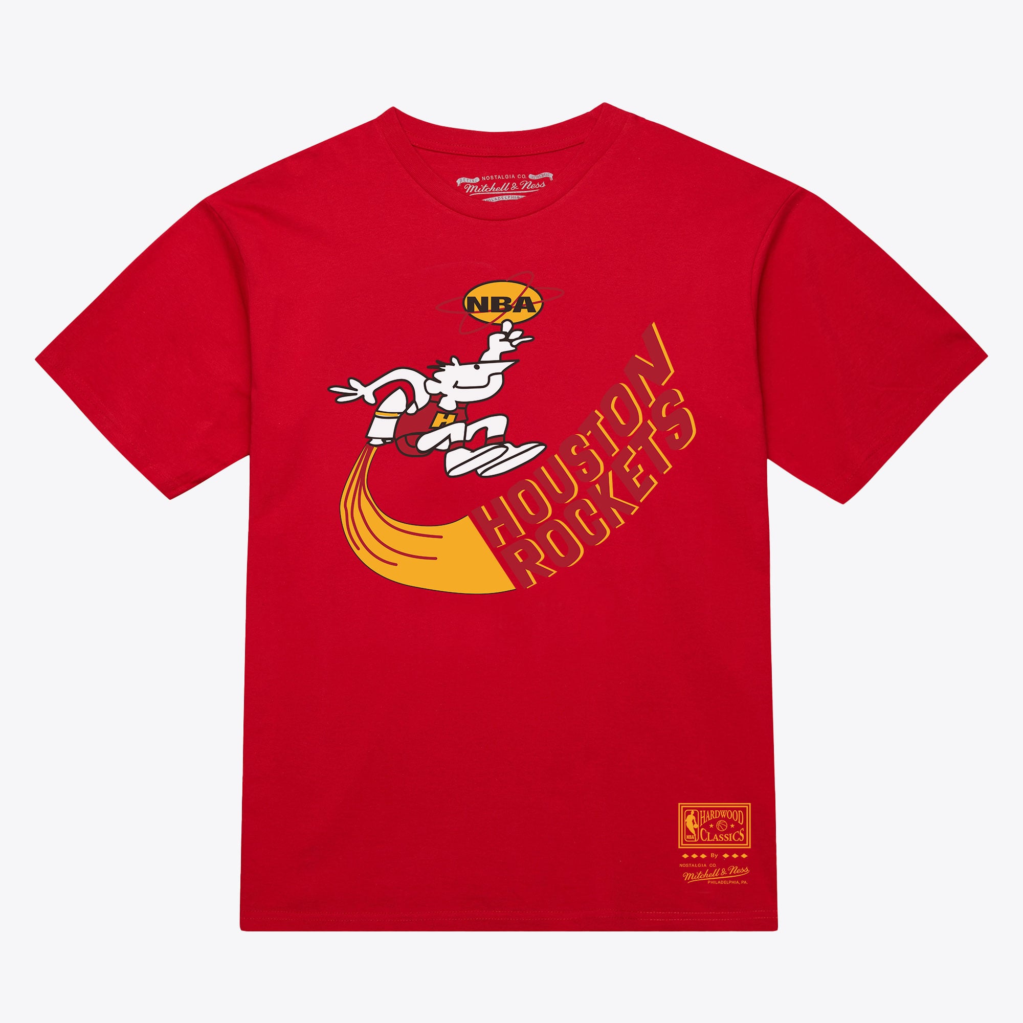 Unisex Mitchell & Ness  Red Houston Rockets Hardwood Classics Arch T-Shirt