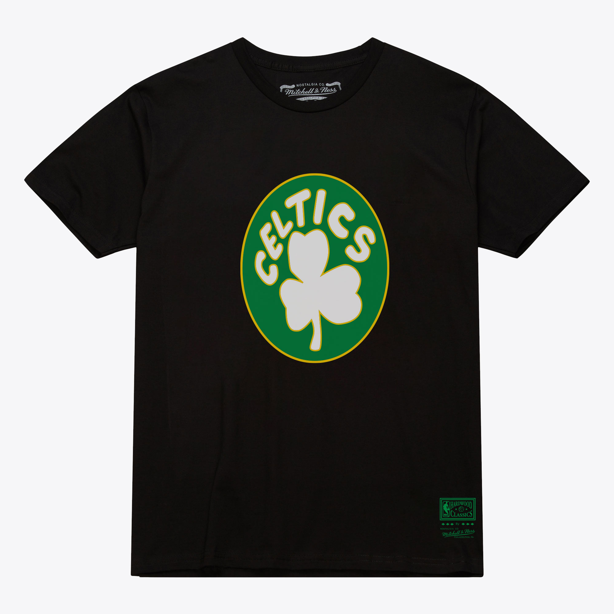 Unisex Mitchell & Ness  Black Boston Celtics Hardwood Classics Arch T-Shirt