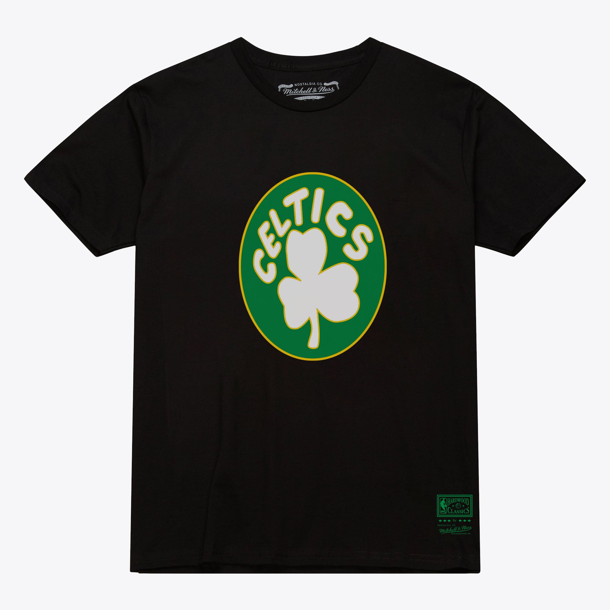 Unisex Mitchell & Ness  Black Boston Celtics Hardwood Classics Arch T-Shirt