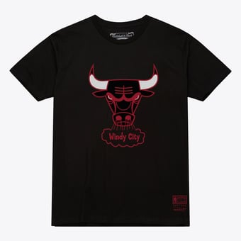 Unisex Mitchell & Ness  Black Chicago Bulls Hardwood Classics Arch T-Shirt