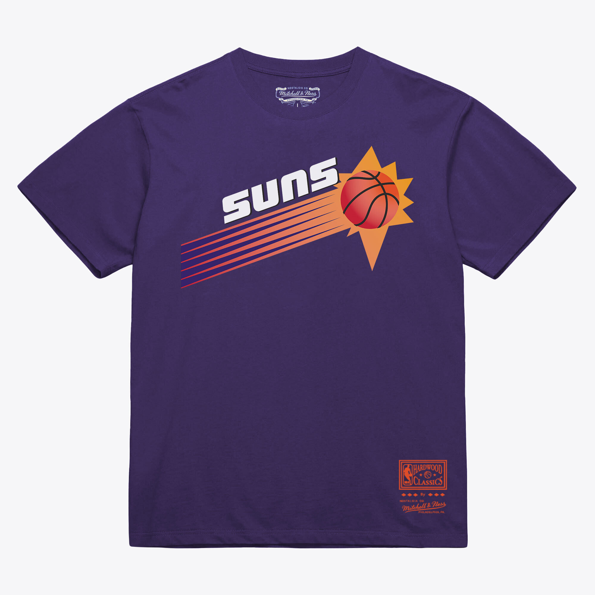 Unisex Mitchell & Ness  Purple Phoenix Suns Hardwood Classics Arch T-Shirt