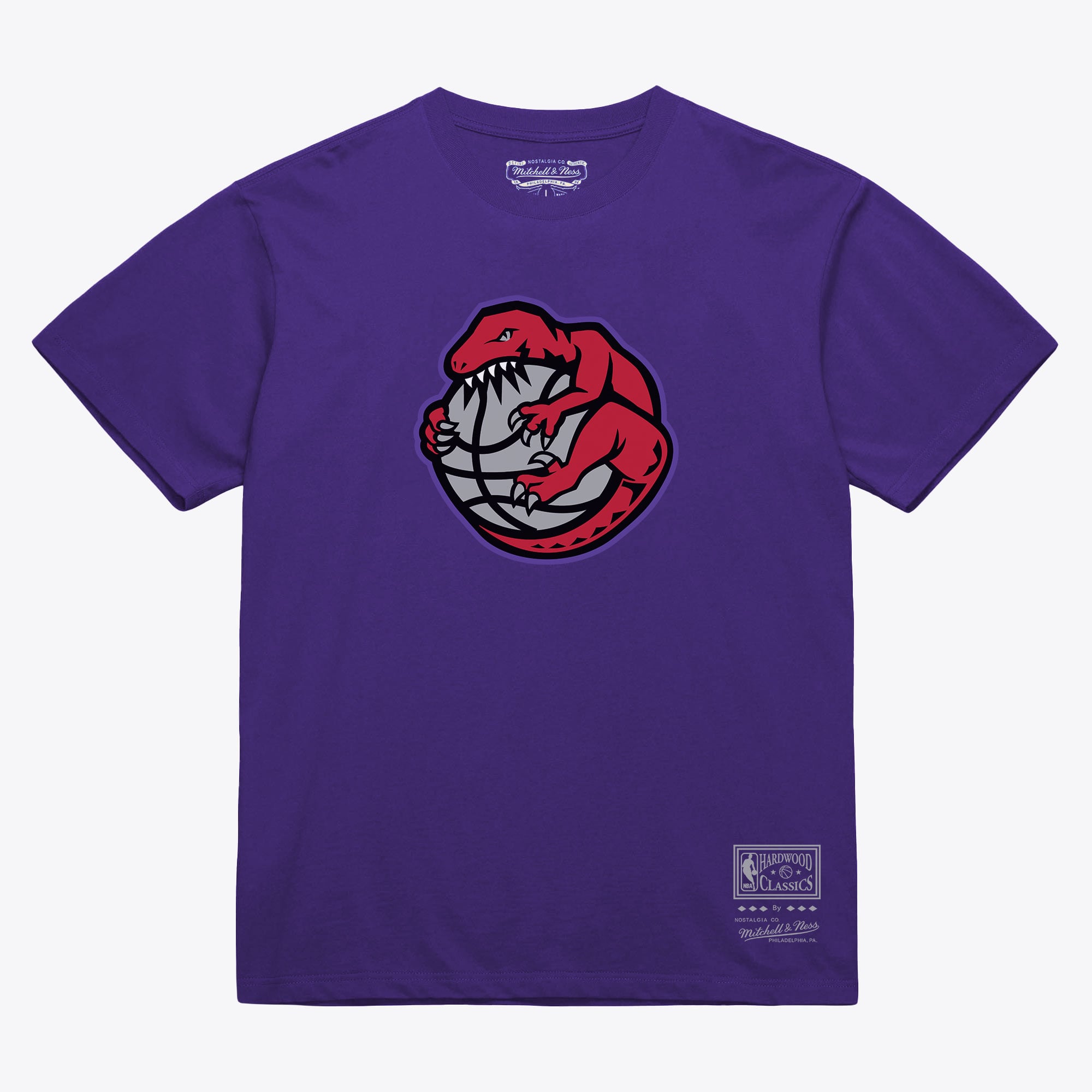 Unisex Mitchell & Ness  Purple Toronto Raptors Hardwood Classics Arch T-Shirt