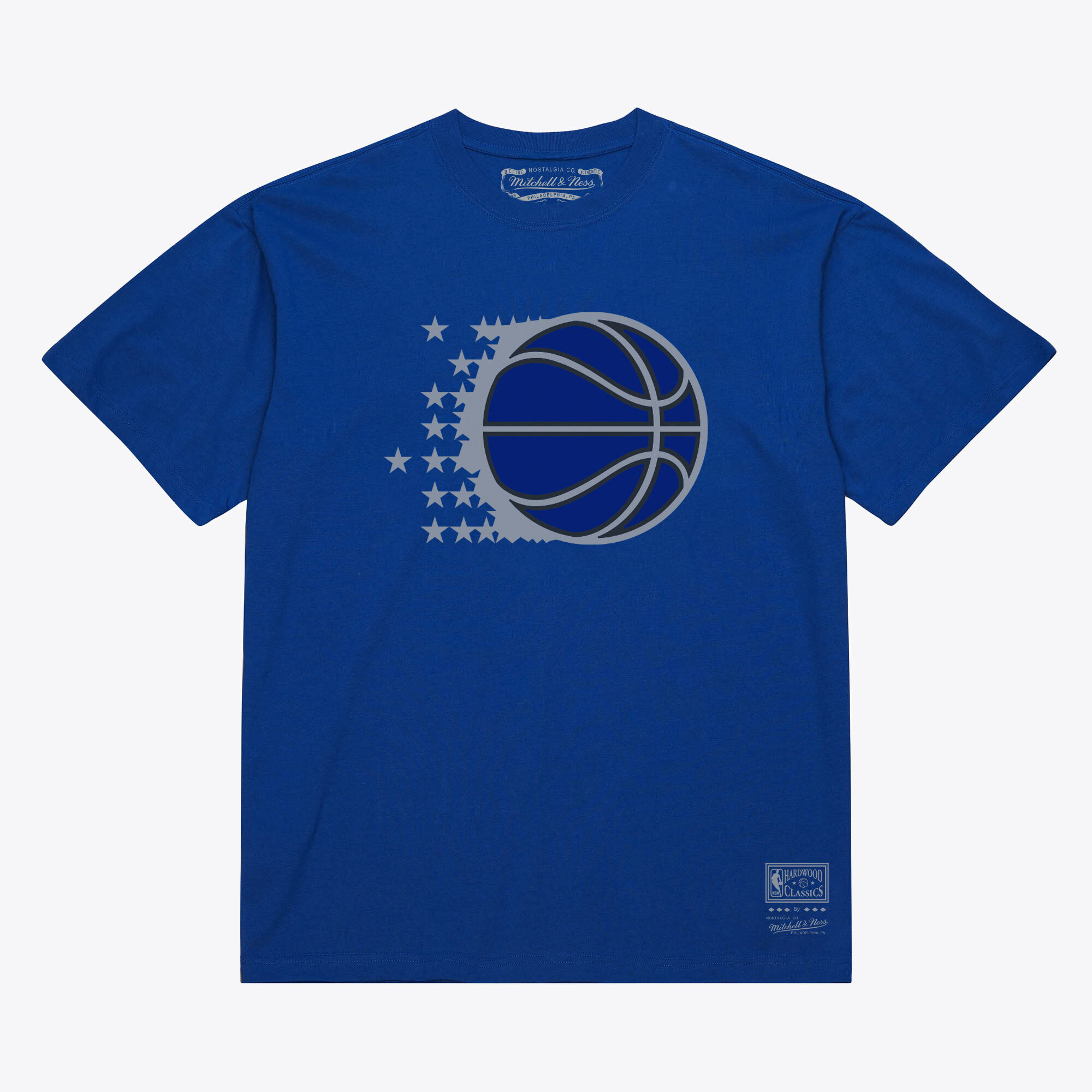Unisex Mitchell & Ness  Royal Orlando Magic Hardwood Classics Arch T-Shirt