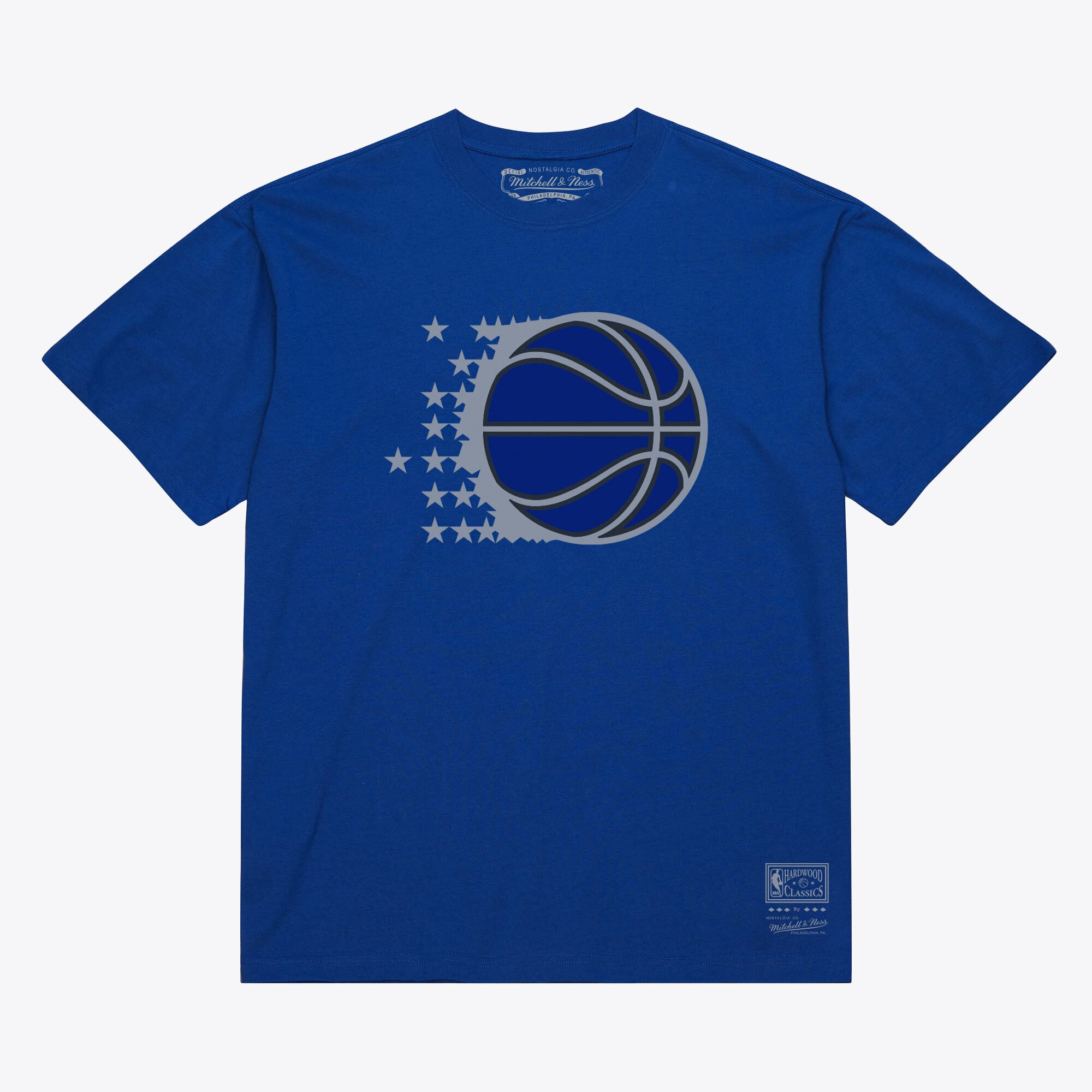 Unisex Mitchell & Ness  Royal Orlando Magic Hardwood Classics Arch T-Shirt