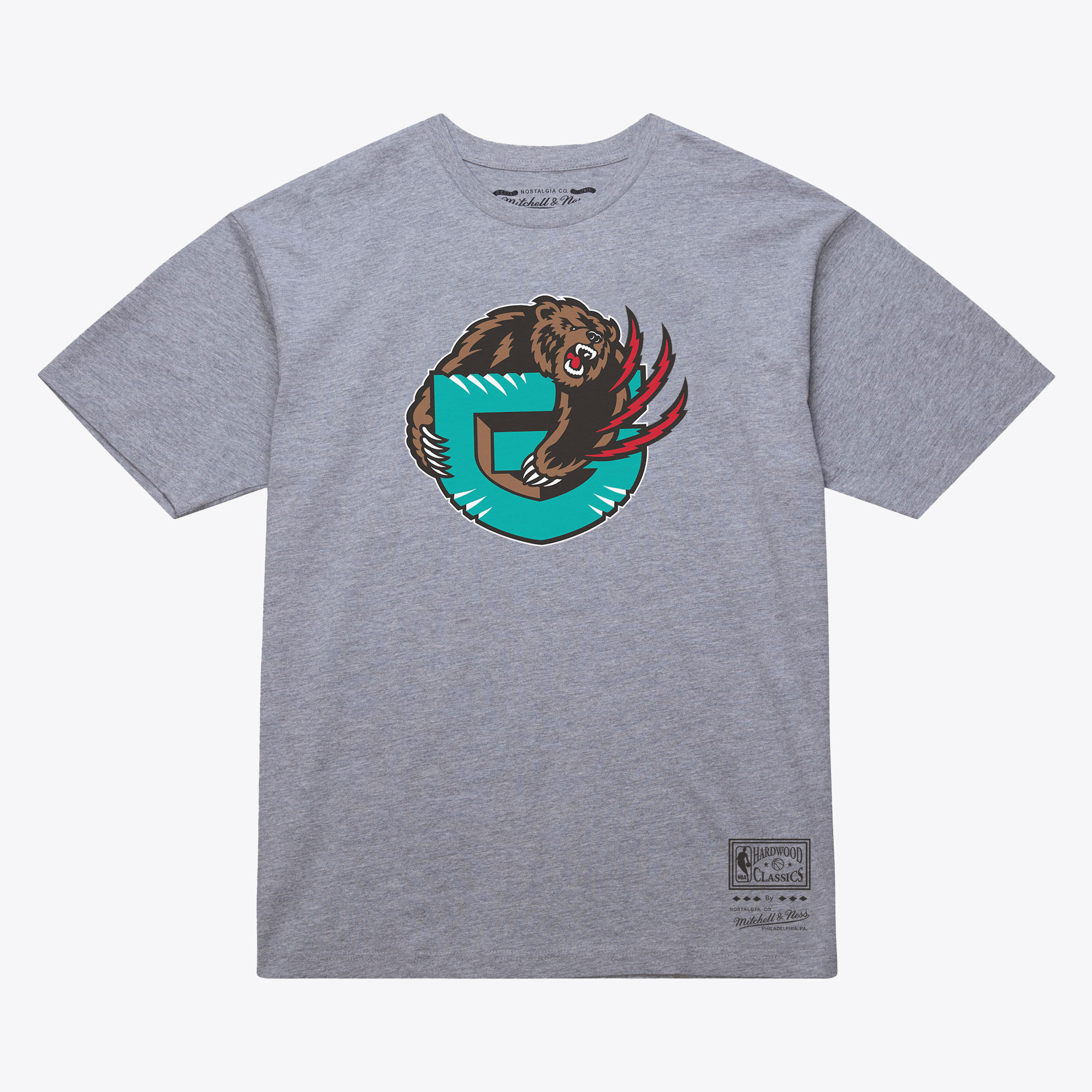 Unisex Mitchell & Ness  Heather Gray Vancouver Grizzlies Hardwood Classics Arch T-Shirt