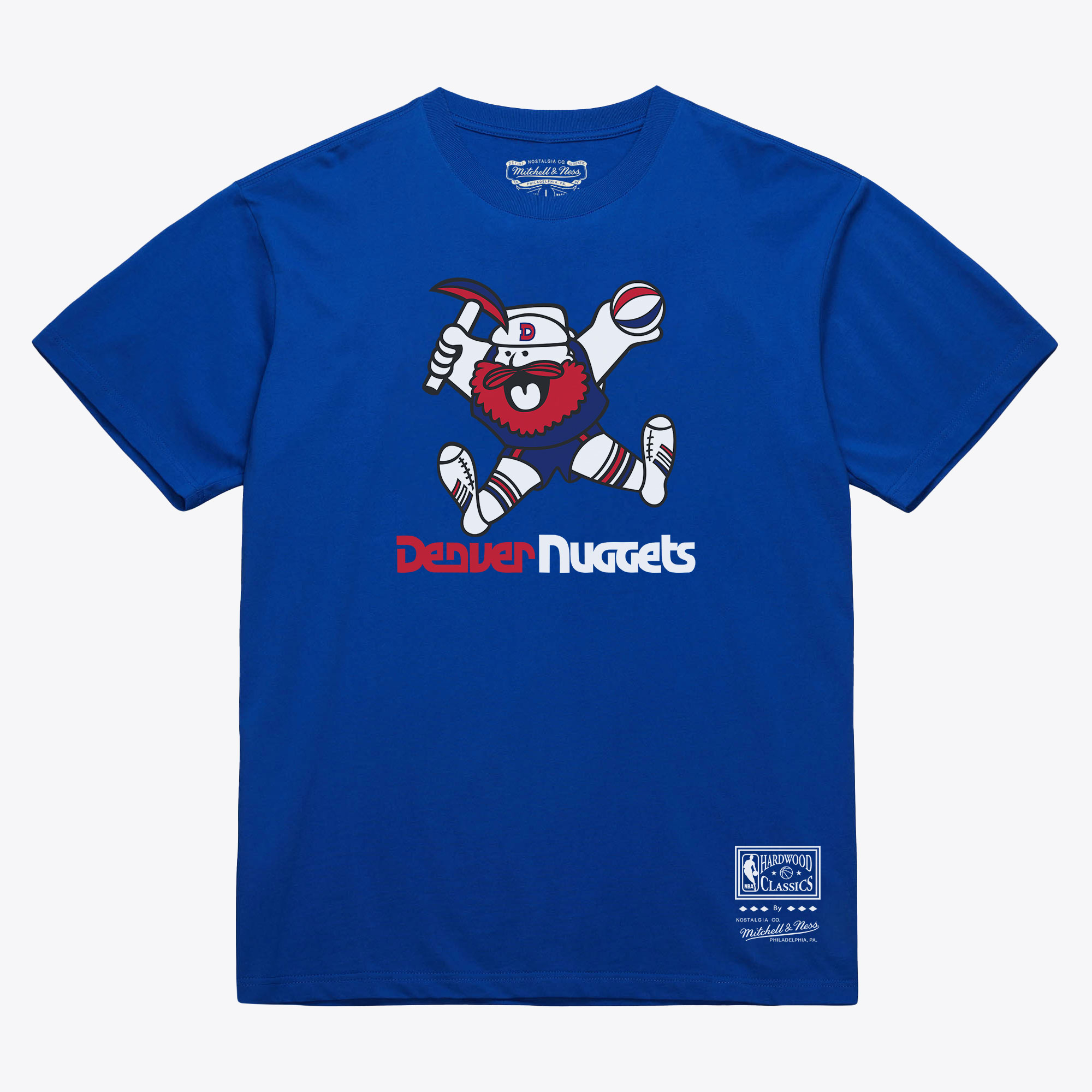 Unisex Mitchell & Ness  Royal Denver Nuggets Hardwood Classics Arch T-Shirt