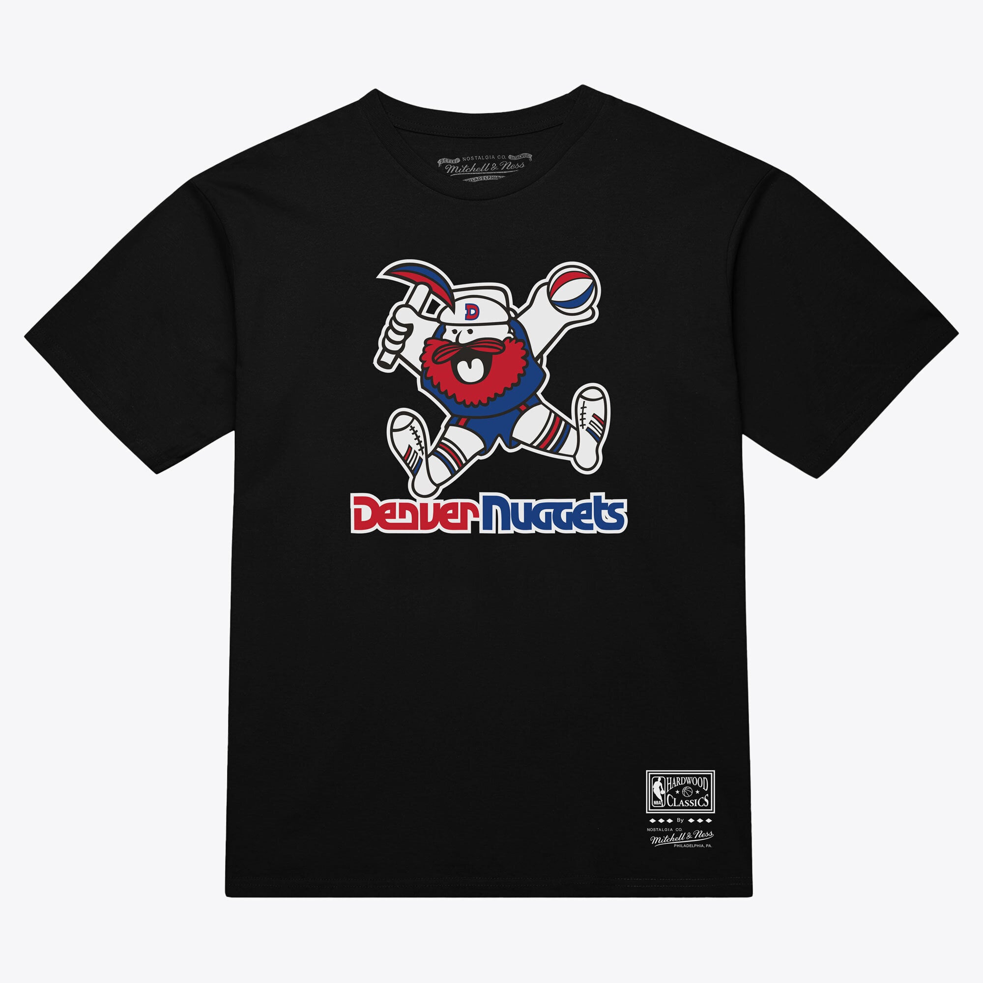 Unisex Mitchell & Ness  Black Denver Nuggets Hardwood Classics Arch T-Shirt