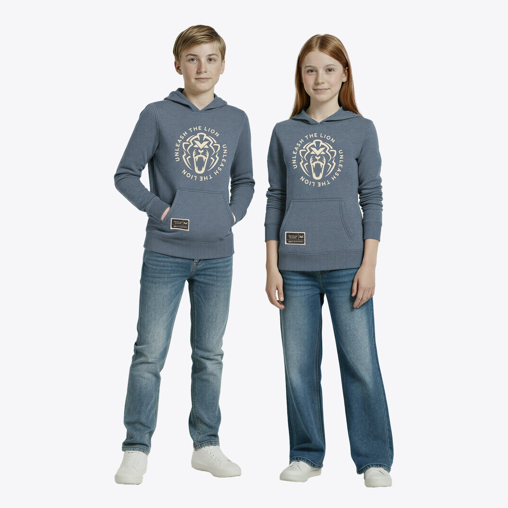 Unleash the Lion Hoodie - Heather Blue - Kinder