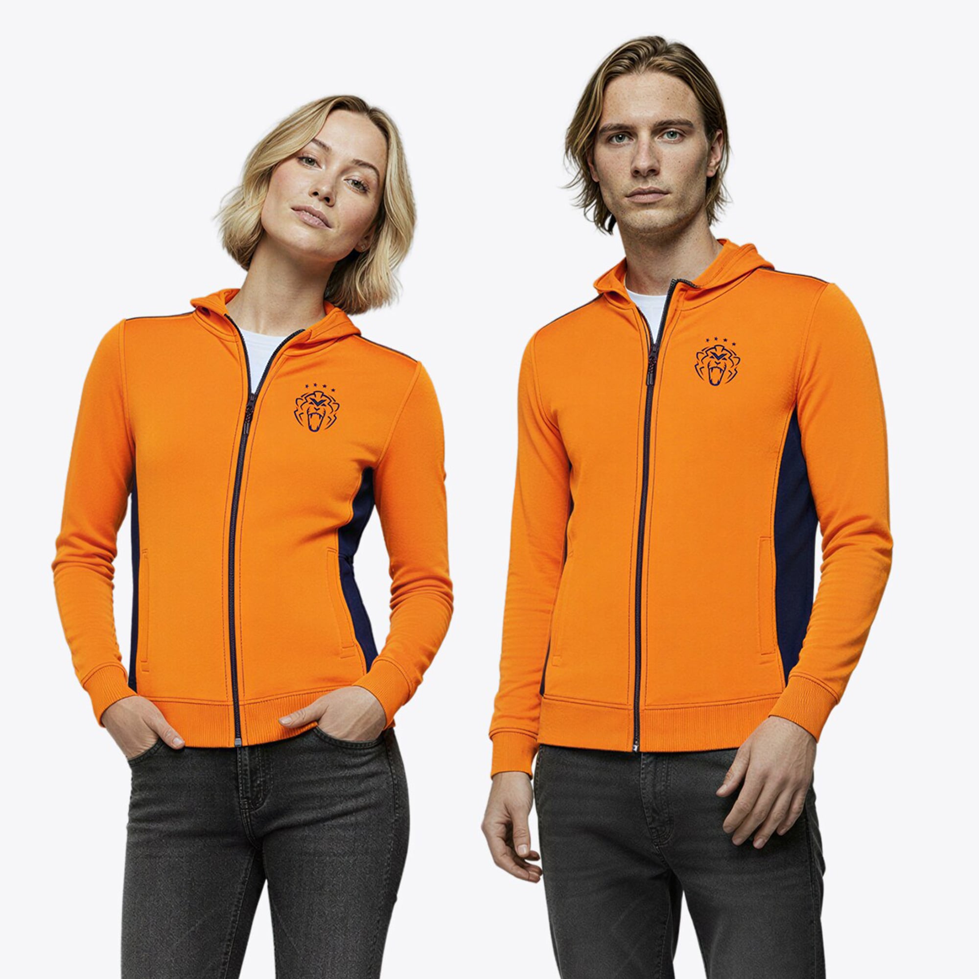 Sweat zippé Unleash the Lion - Orange