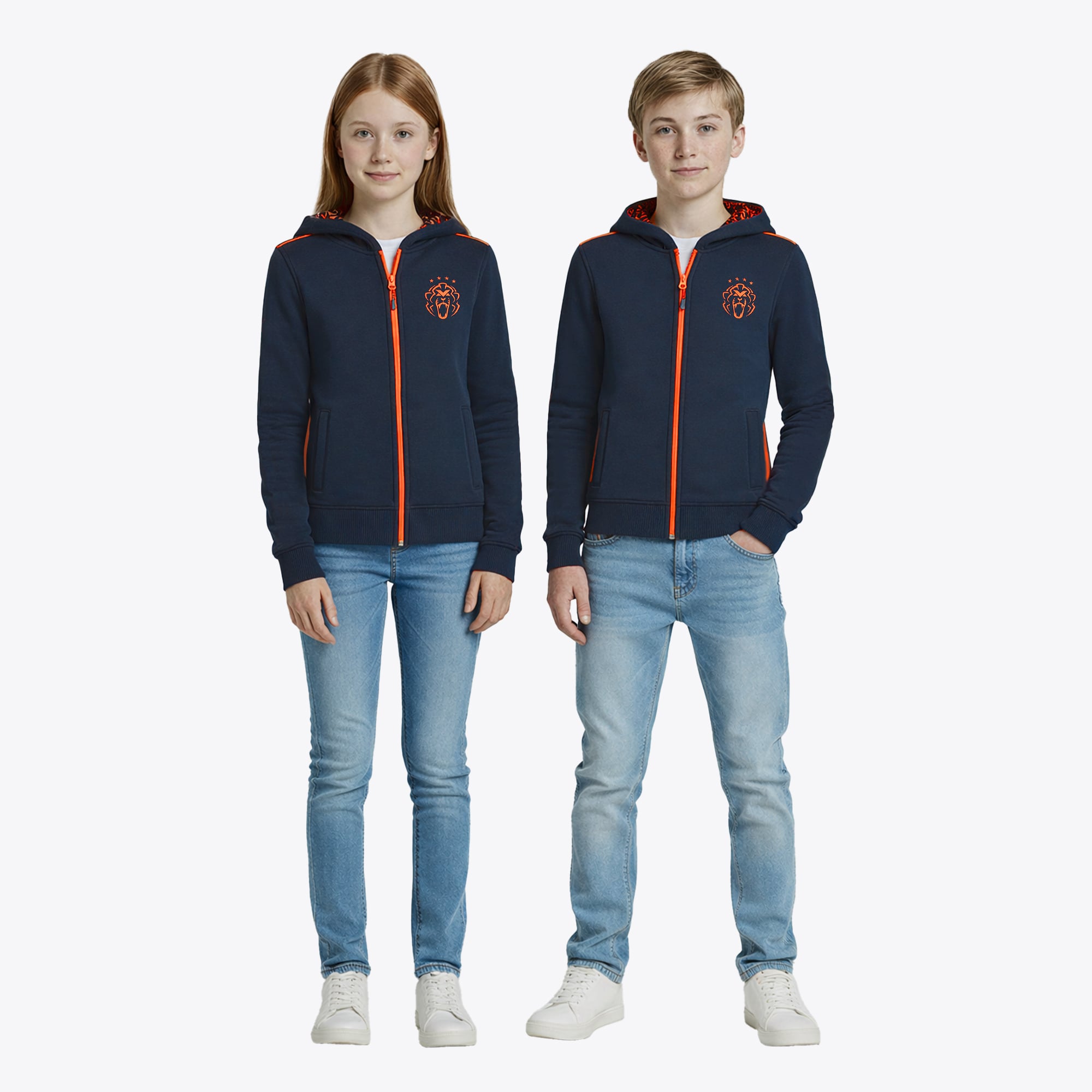 Sweat zippé Unleash the Lion - Bleu Marine - Enfants