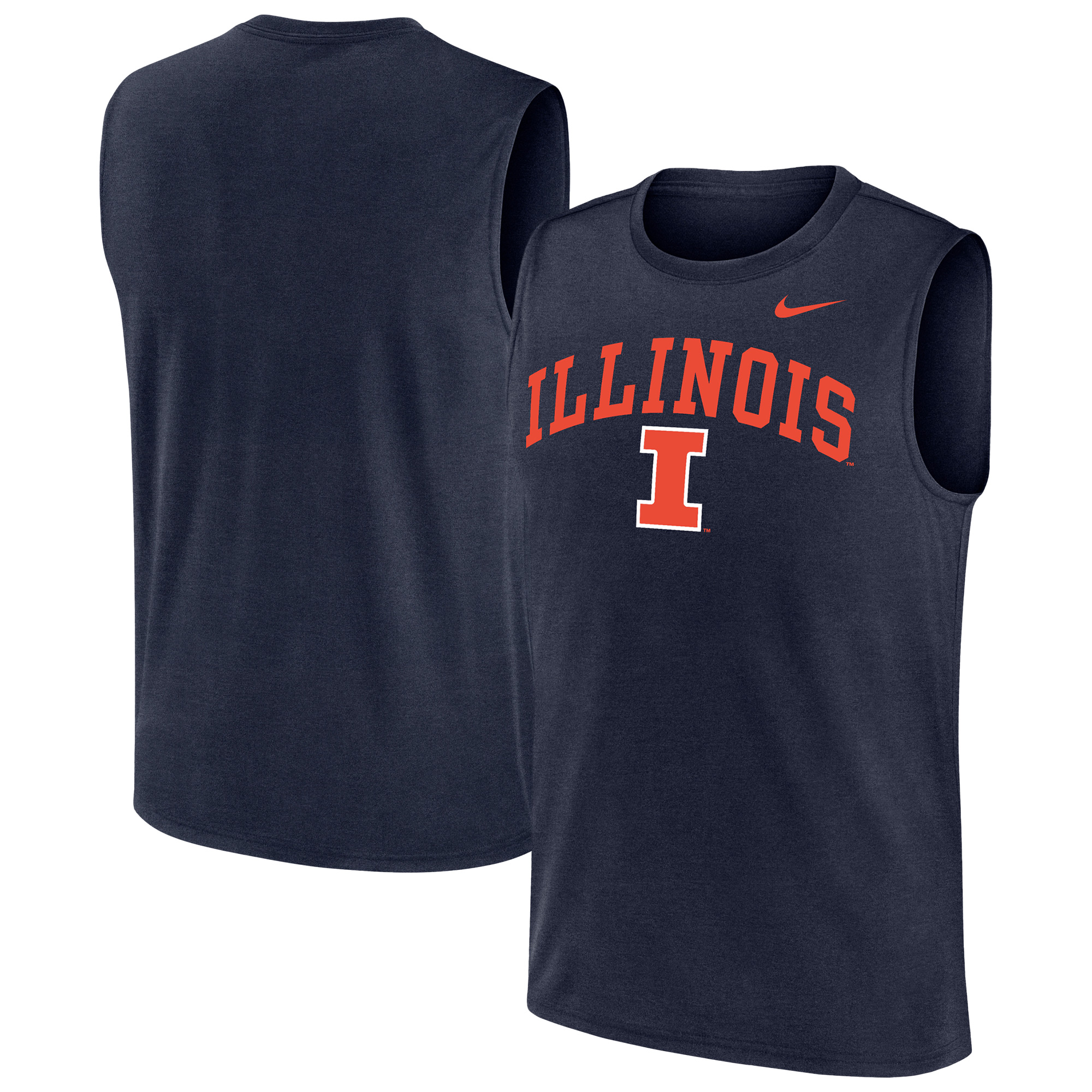 Men's Nike  Navy Illinois Fighting Illini Legend Dri-FIT Tank Top