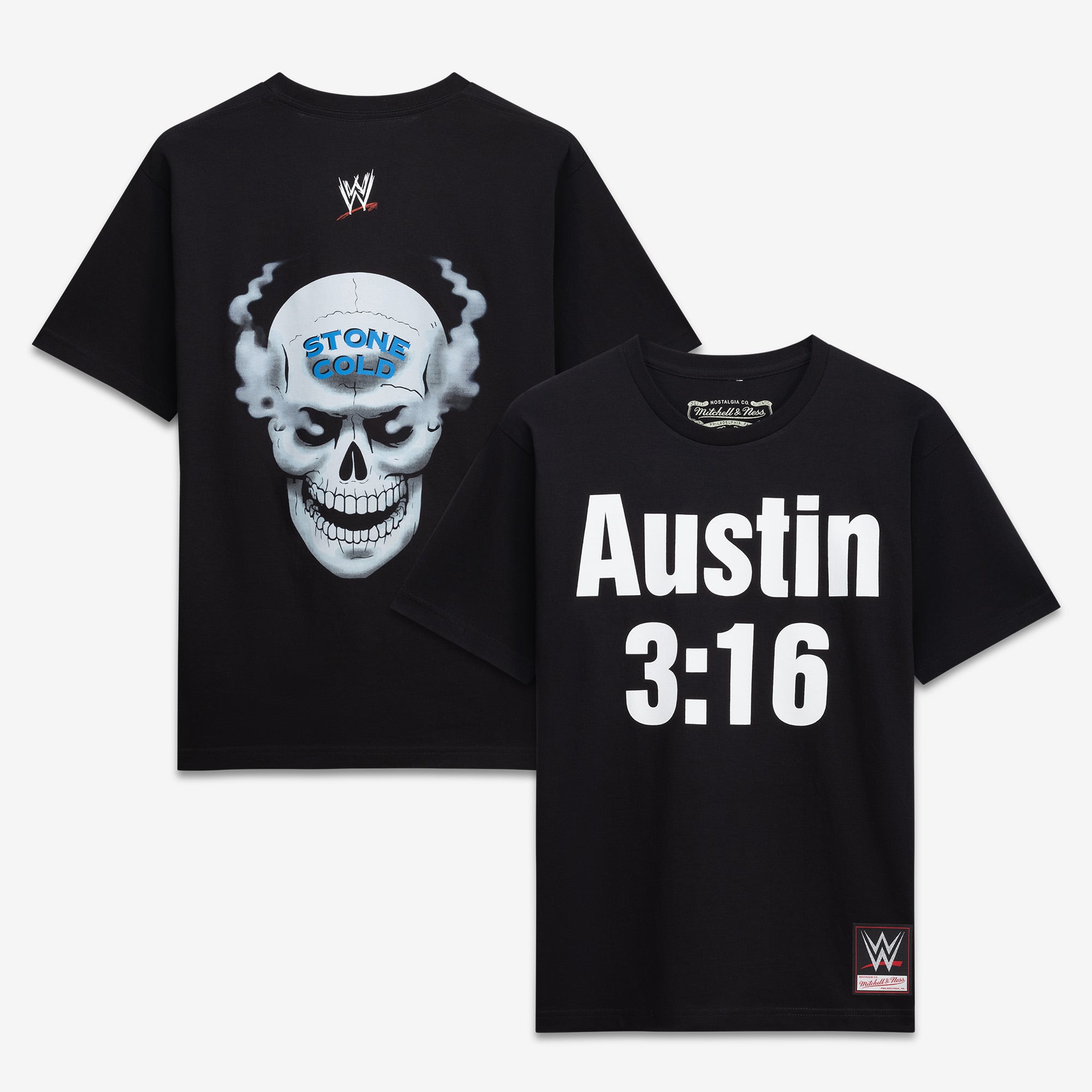 Men's Mitchell & Ness Black "Stone Cold" Steve Austin Replica T-Shirt