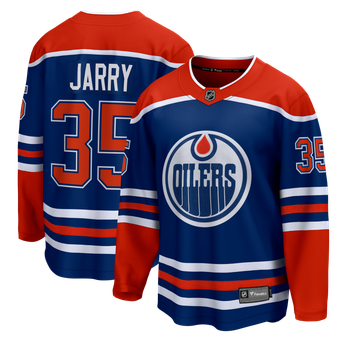 Men's Fanatics Tristan Jarry Royal Edmonton Oilers Home Premier Breakaway Player Jersey