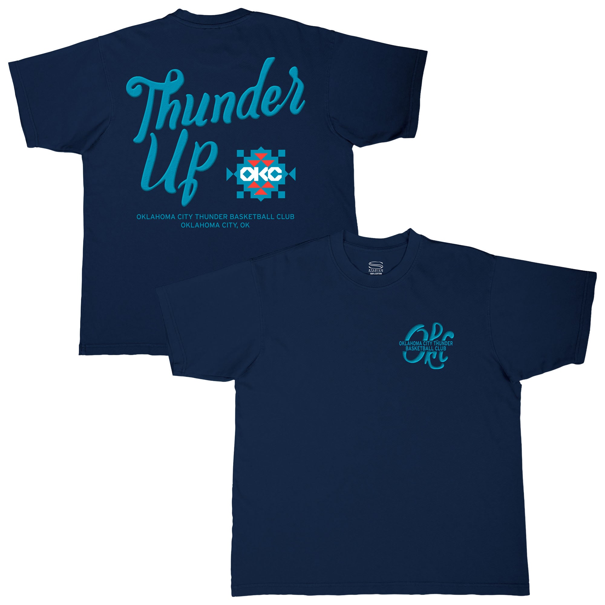 Unisex Stadium Essentials Navy Oklahoma City Thunder Local Barfly Urban T-Shirt