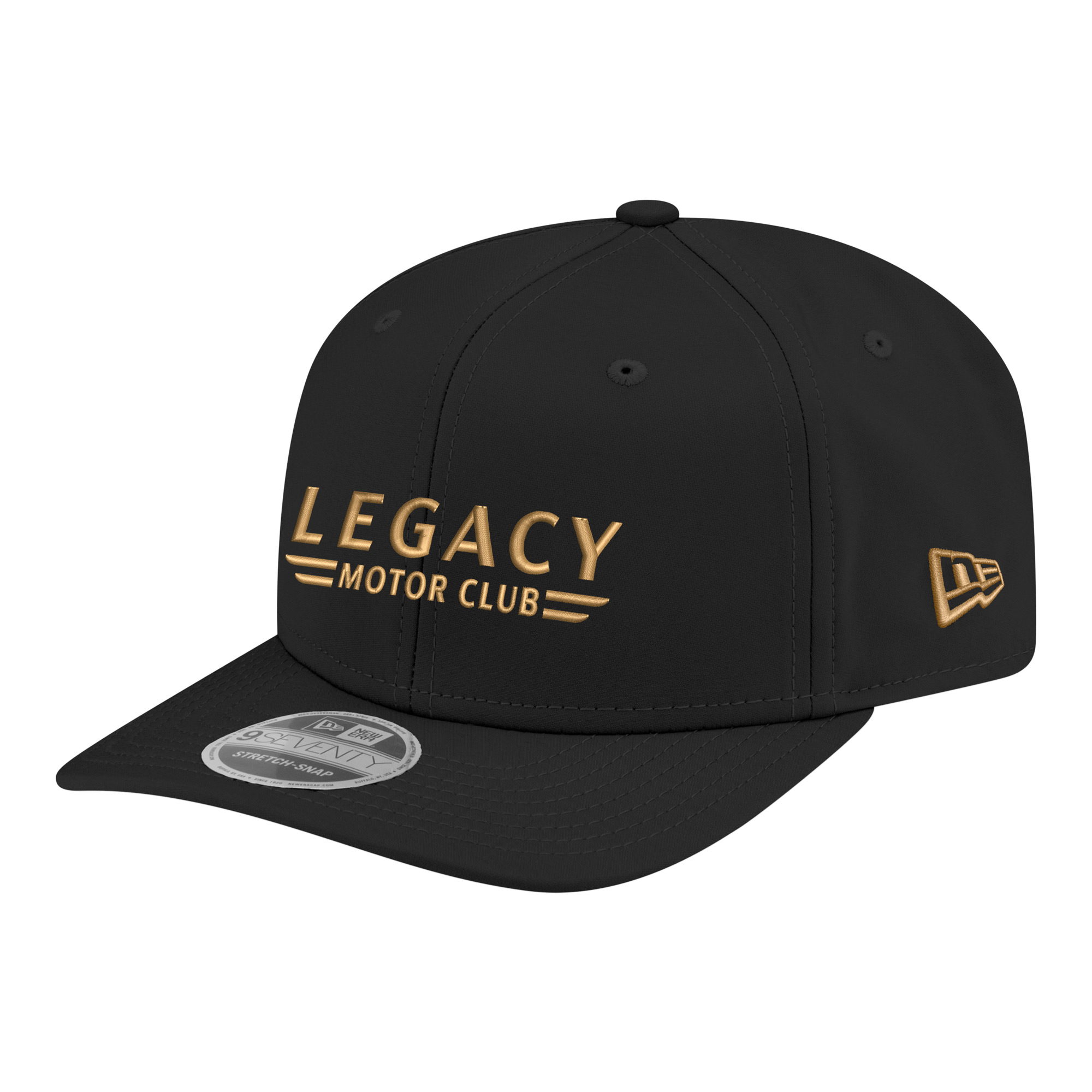 Men's New Era  Black Legacy Motor Club 9SEVENTY Logo Adjustable Hat