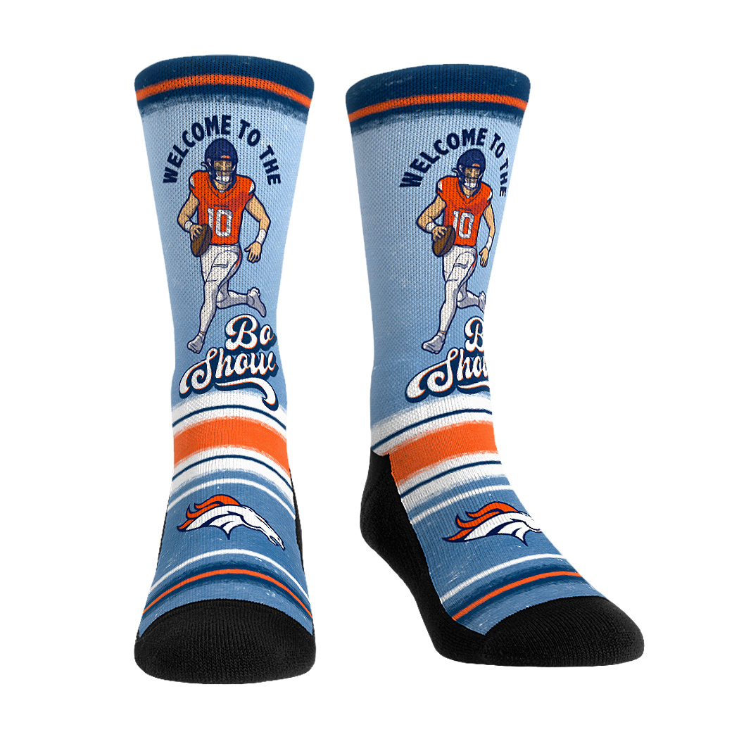 Unisex Rock Em Bo Nix Denver Broncos Player Name Crew Socks