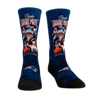 Youth Rock Em Drake Maye New England Patriots Player Name Crew Socks