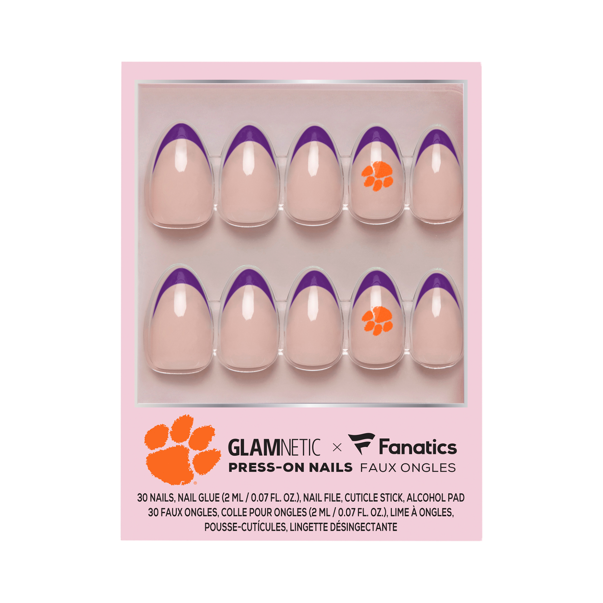 Glamnetic x Fanatics  Clemson Tigers Nail Kit