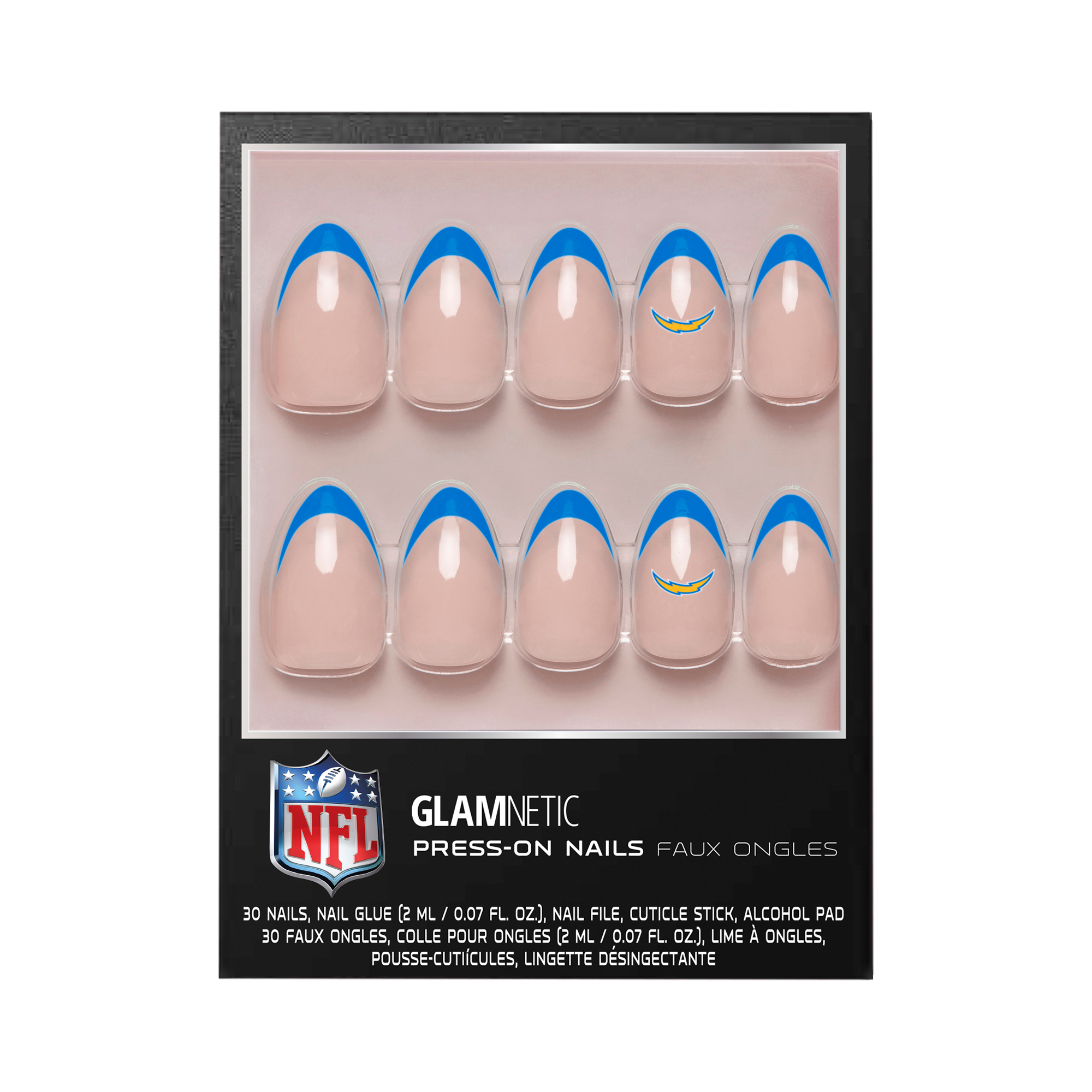 Glamnetic x Fanatics  Los Angeles Chargers Nail Kit