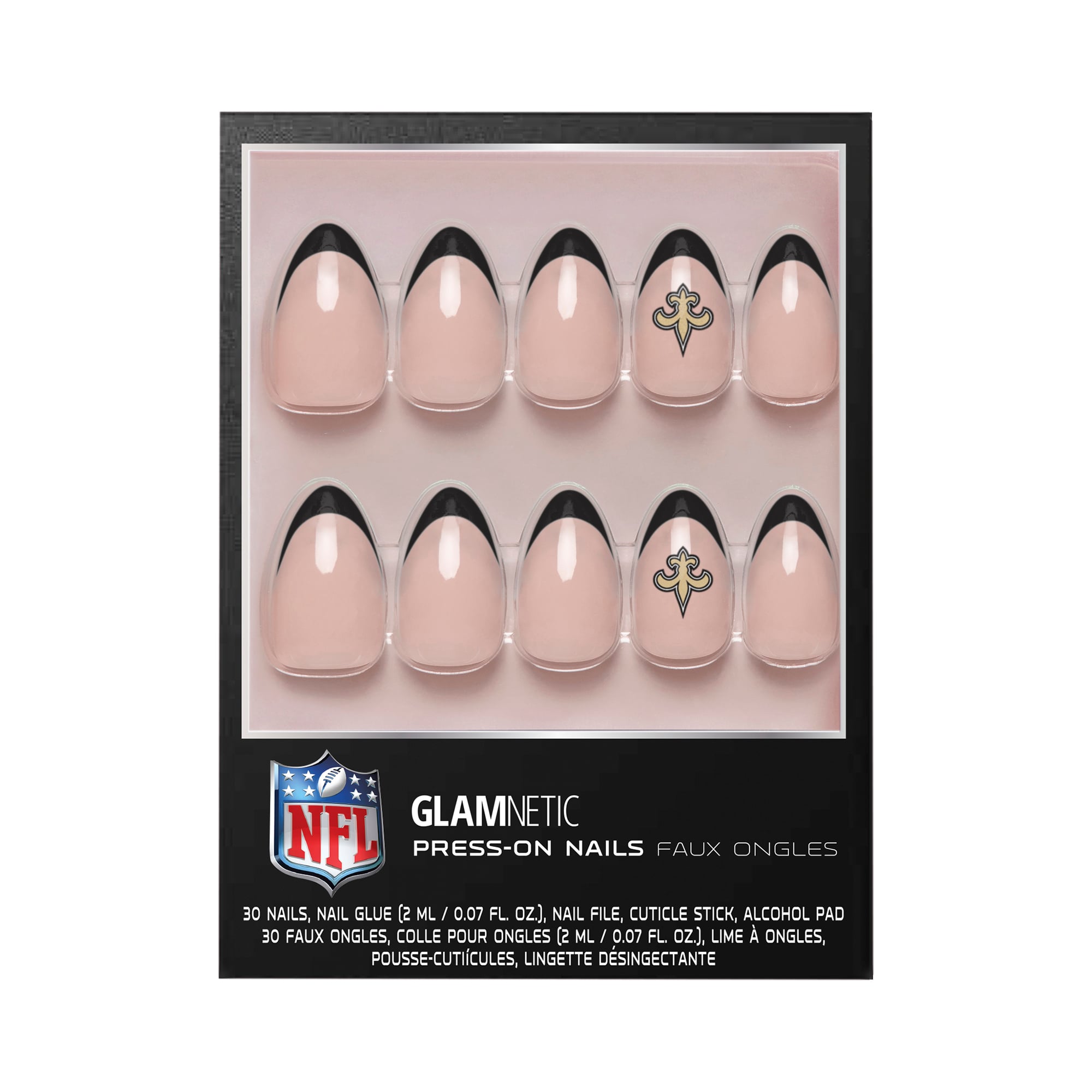 Glamnetic x Fanatics  New Orleans Saints Nail Kit