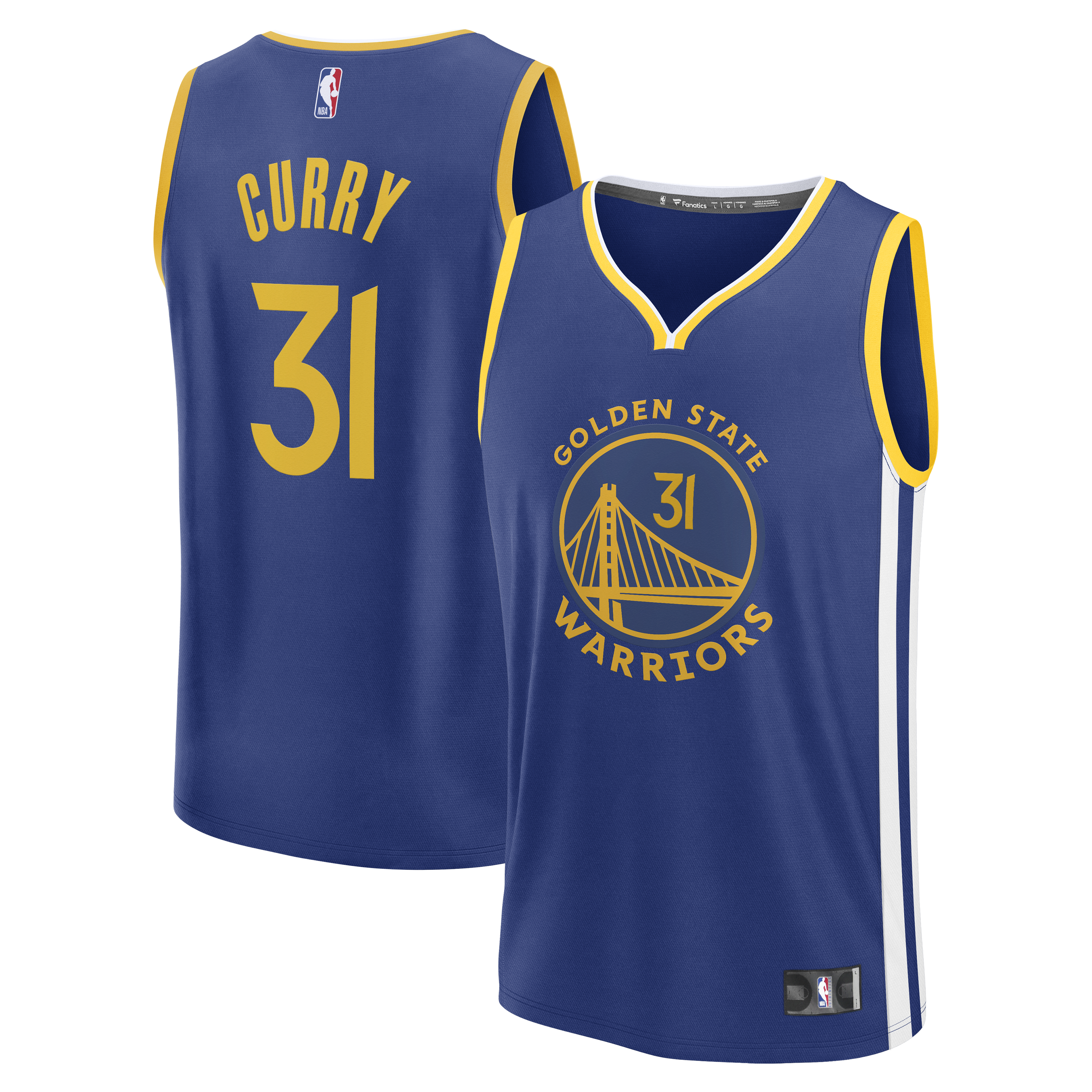 Men's Fanatics Seth Curry Blue Golden State Warriors Fast Break Replica Jersey - Icon Edition