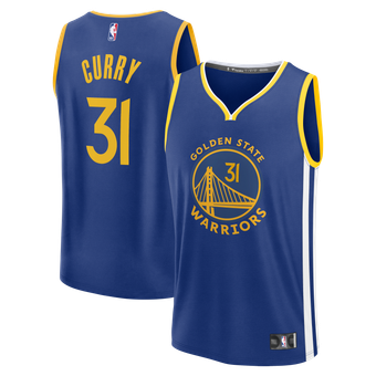 Men's Fanatics Seth Curry Blue Golden State Warriors Fast Break Replica Jersey - Icon Edition