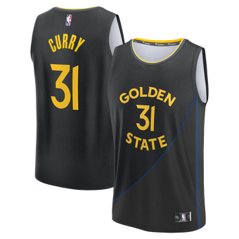 Men's Fanatics Seth Curry Black Golden State Warriors Fast Break Replica Player Jersey - Statement Edition