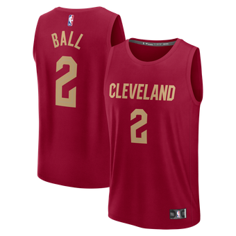 Men's Fanatics Lonzo Ball Wine Cleveland Cavaliers Fast Break Replica Jersey - Icon Edition
