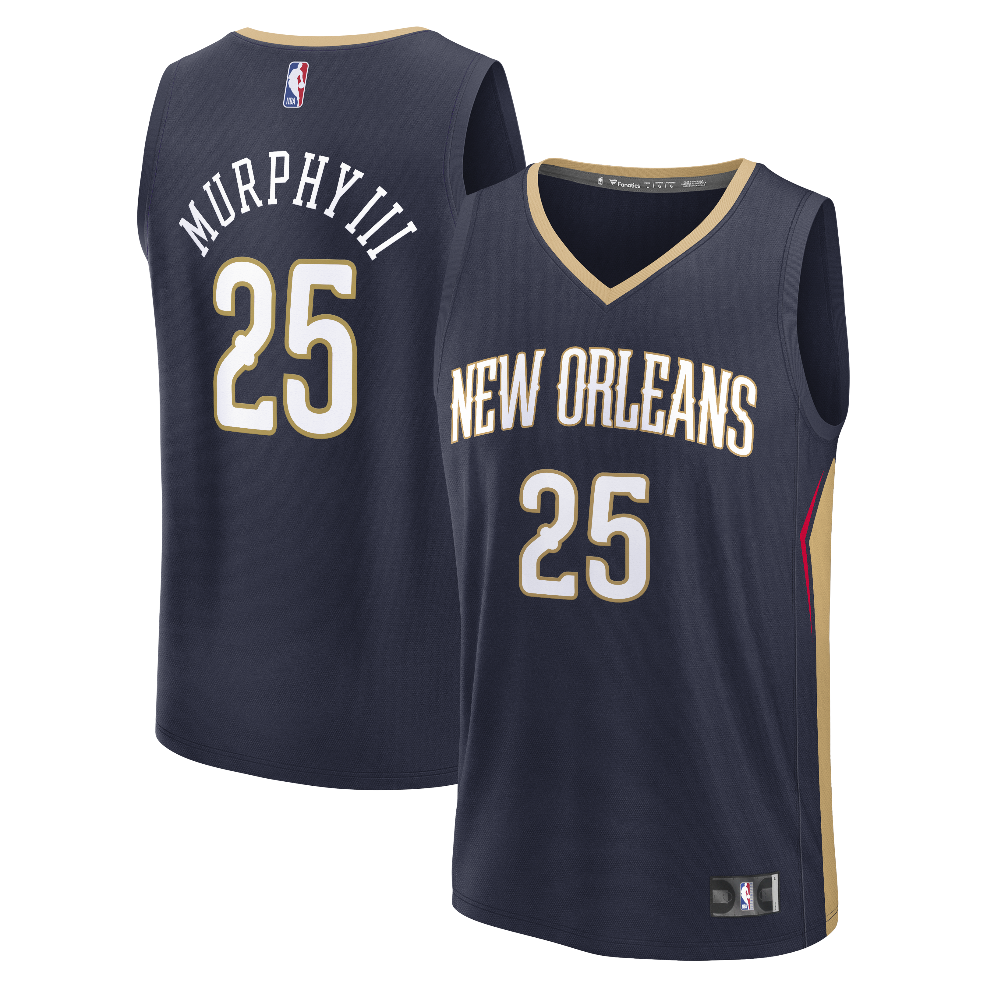 Men's Fanatics Trey Murphy III Navy New Orleans Pelicans Fast Break Replica Jersey - Icon Edition