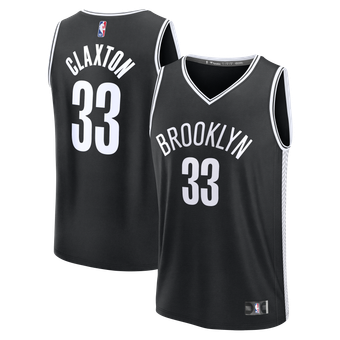 Men's Fanatics Nic Claxton Black Brooklyn Nets Fast Break Replica Jersey - Icon Edition