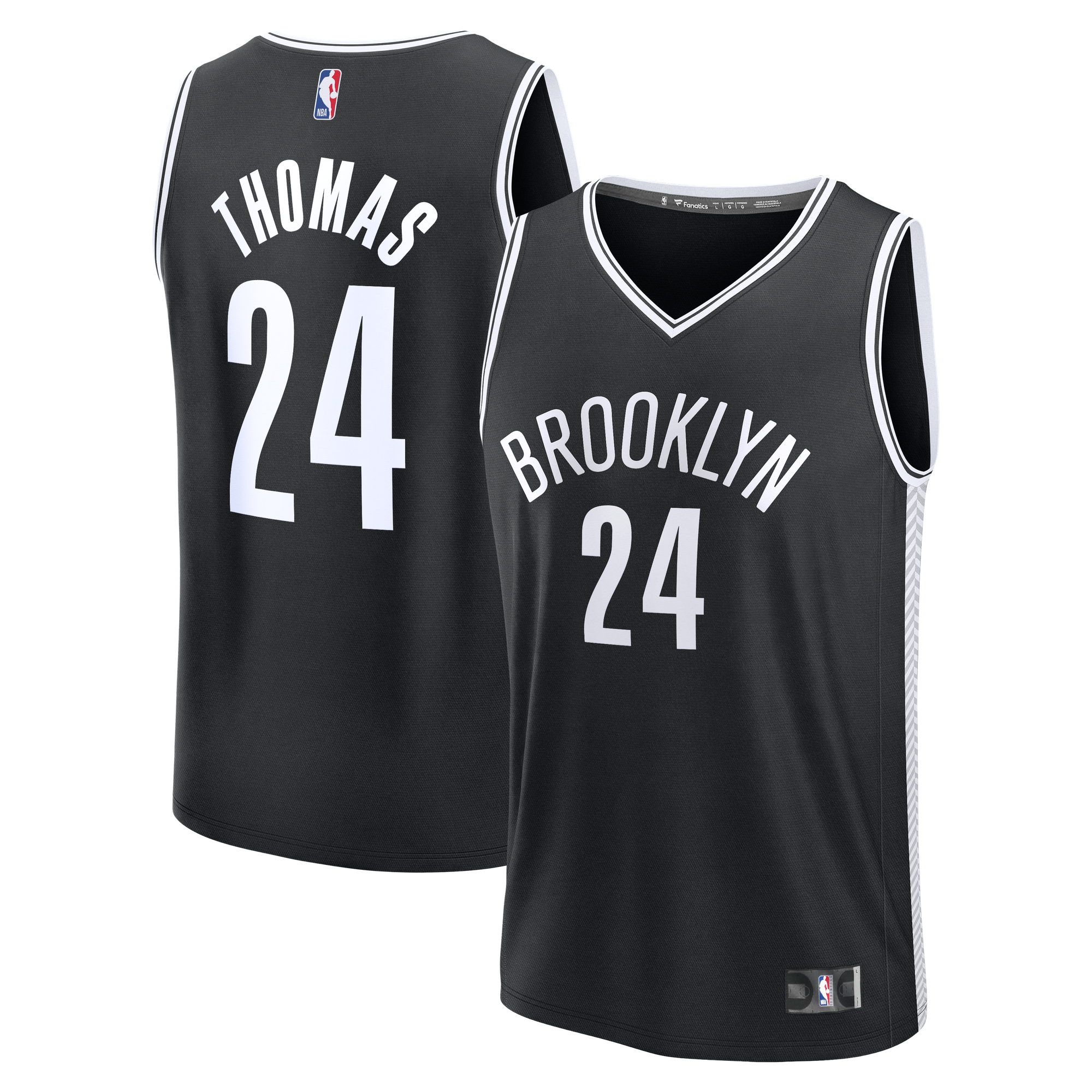 Men's Fanatics Cam Thomas Black Brooklyn Nets Fast Break Replica Jersey - Icon Edition