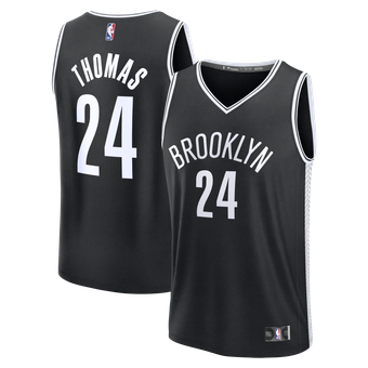 Men's Fanatics Cam Thomas Black Brooklyn Nets Fast Break Replica Jersey - Icon Edition