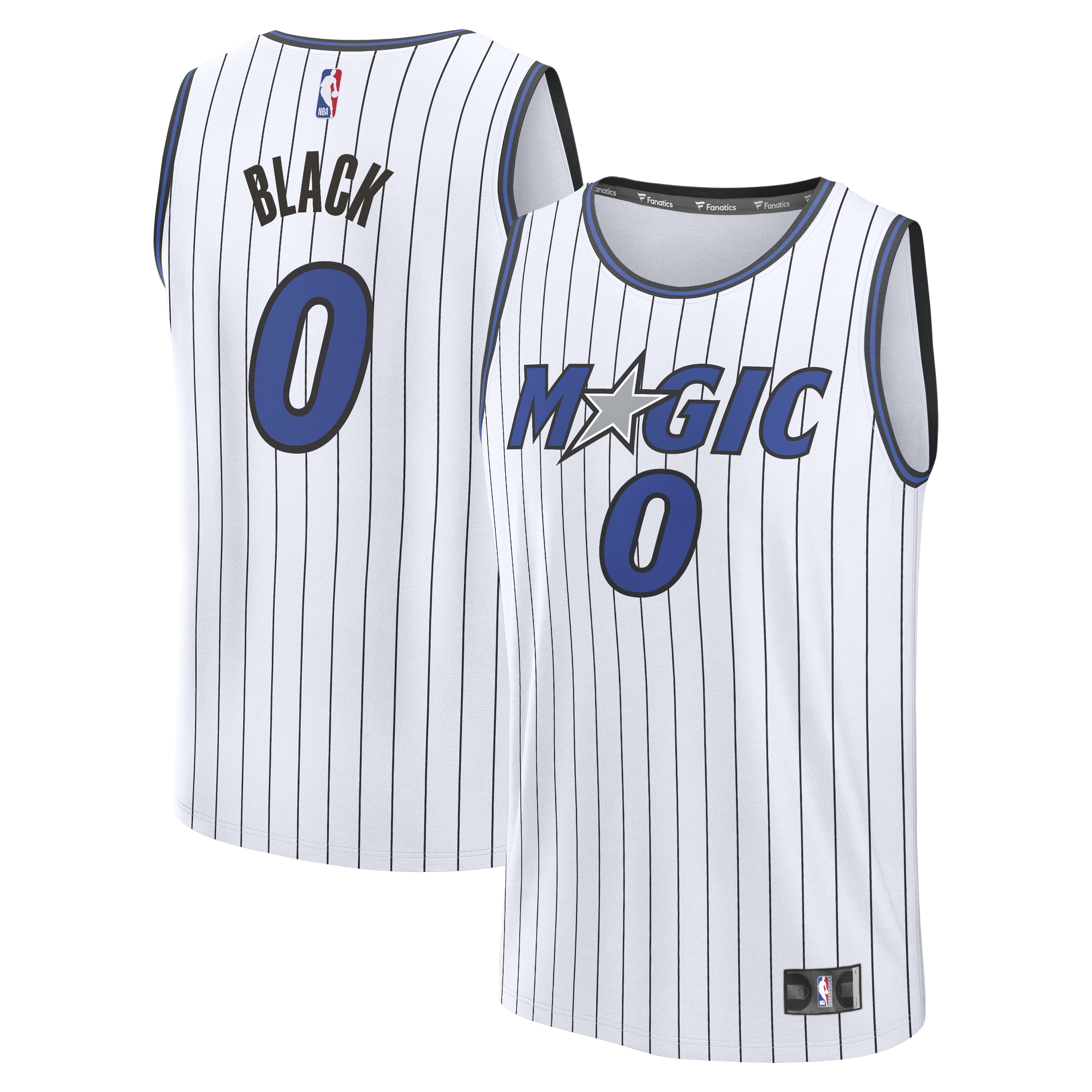 Men's Fanatics Anthony Black White Orlando Magic Fast Break Replica Player Jersey - Association Edition