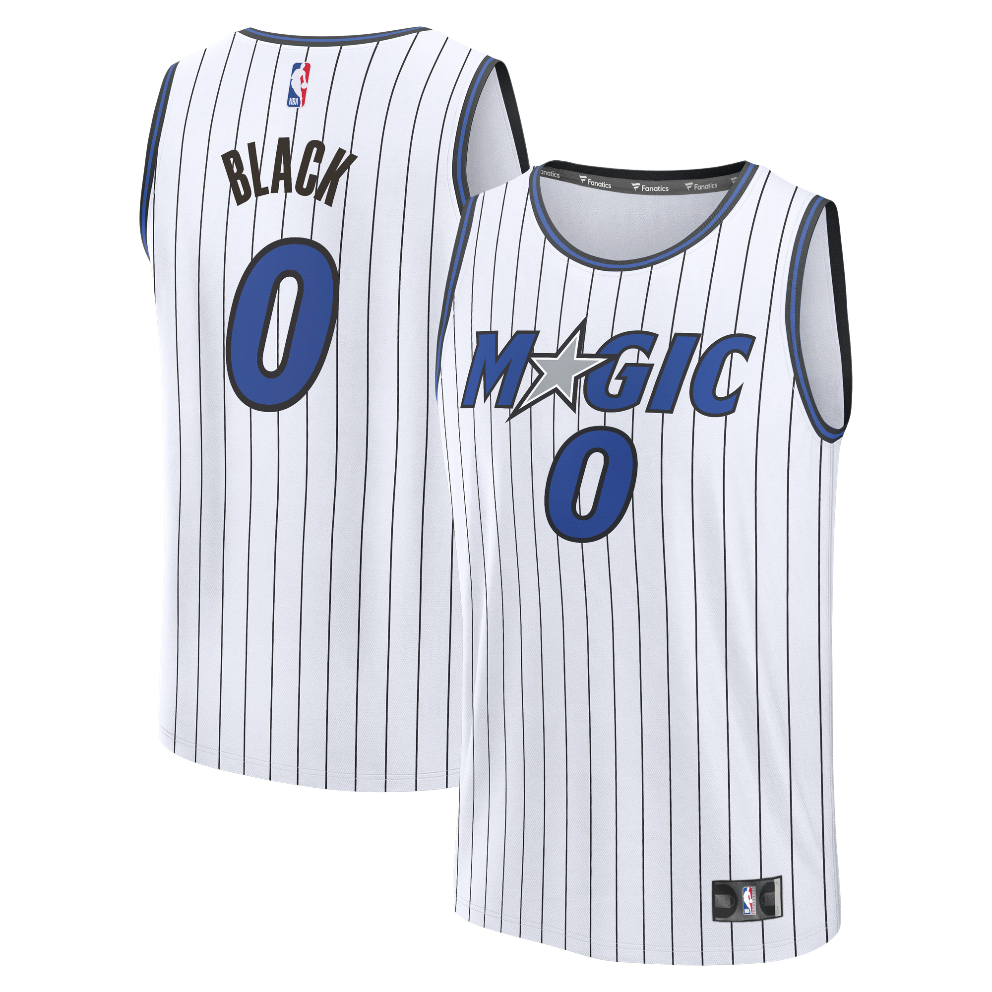 Men's Fanatics Anthony Black White Orlando Magic Fast Break Replica Player Jersey - Association Edition
