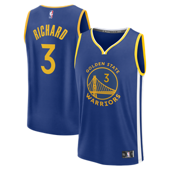 Men's Fanatics Will Richard Blue Golden State Warriors Fast Break Replica Jersey - Icon Edition