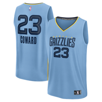 Men's Fanatics Cedric Coward Light Blue Memphis Grizzlies Fast Break Replica Player Jersey - Statement Edition