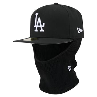 Men's New Era  Black Los Angeles Dodgers Ski Mask 59FIFTY Fitted Hat