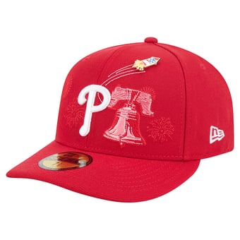 Men's New Era Red Philadelphia Phillies City Icon Pin 59FIFTY Fitted Hat