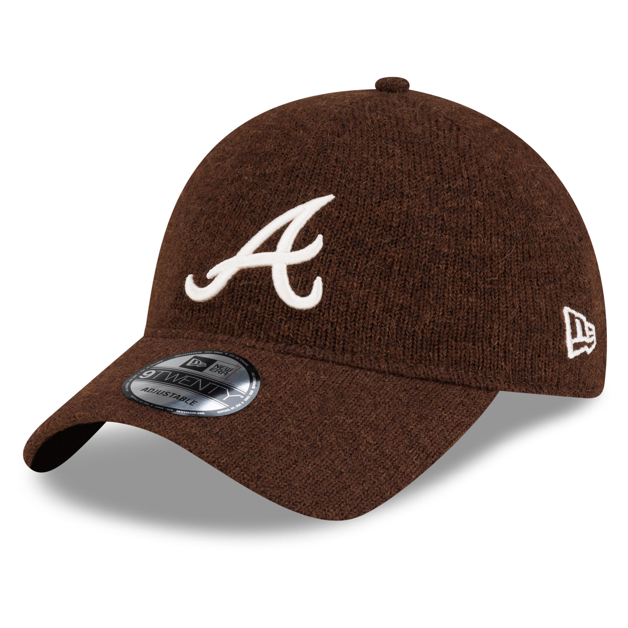Men's New Era  Brown Atlanta Braves Open Market Wool 9TWENTY Adjustable Hat