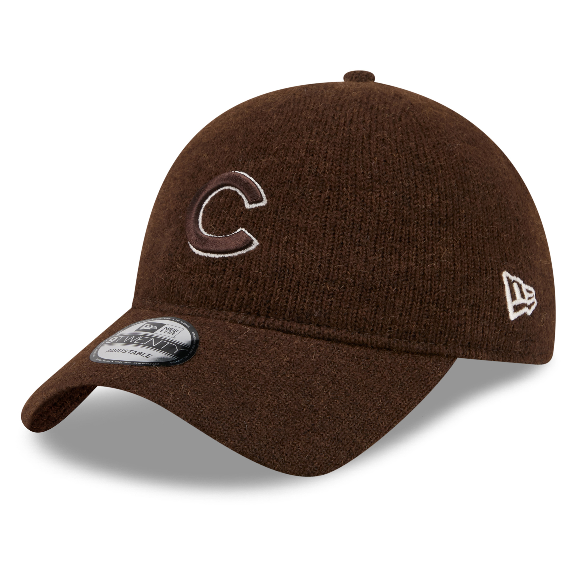Men's New Era  Brown Chicago Cubs Open Market Wool 9TWENTY Adjustable Hat