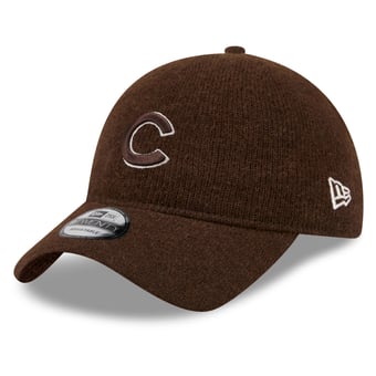 Men's New Era  Brown Chicago Cubs Open Market Wool 9TWENTY Adjustable Hat