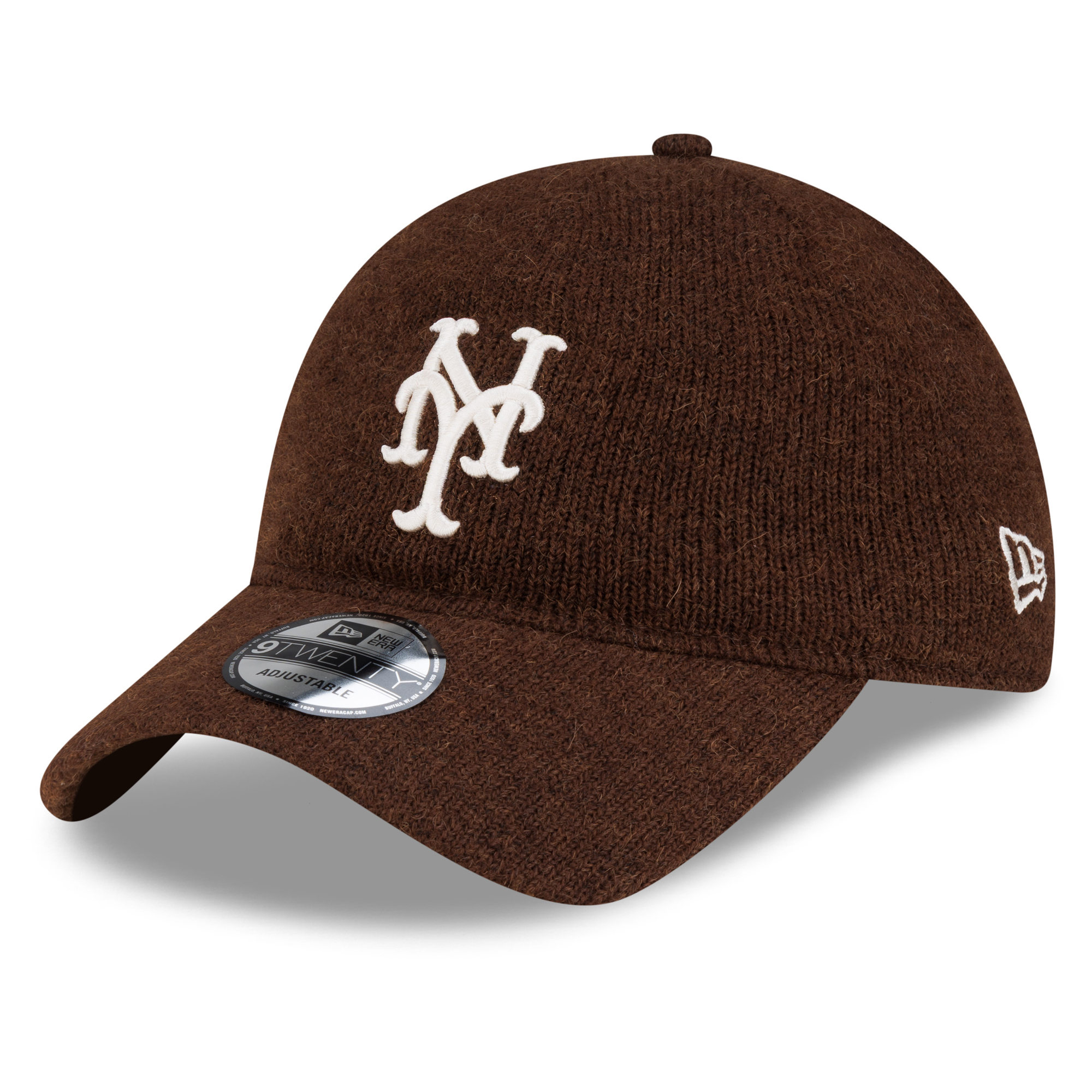 Men's New Era  Brown New York Mets Open Market Wool 9TWENTY Adjustable Hat