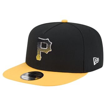 Men's New Era Black/Gold Pittsburgh Pirates Chenille Gradient A-Frame 9FIFTY Snapback Hat