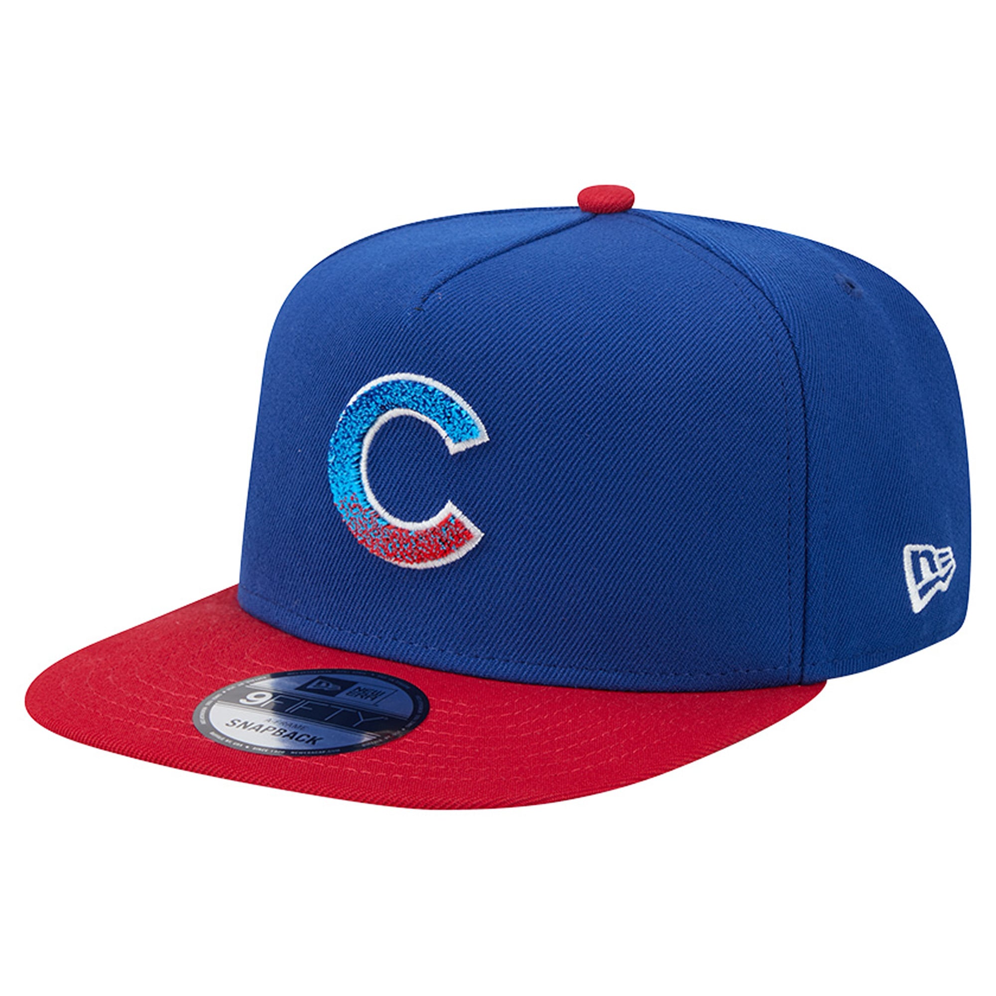 Men's New Era Royal/Red Chicago Cubs Chenille Gradient A-Frame 9FIFTY Snapback Hat