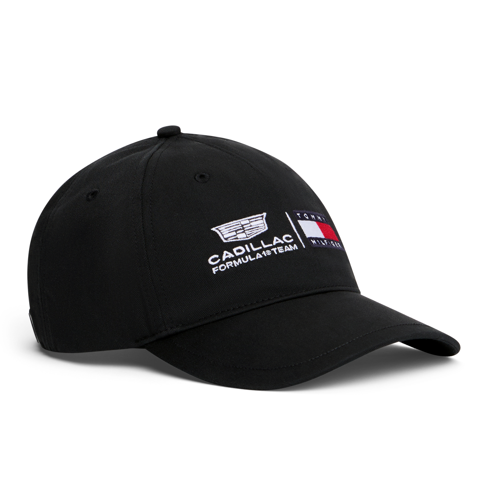 Unisex Tommy Hilfiger x Cadillac F1 Team Black Logo Adjustable Hat